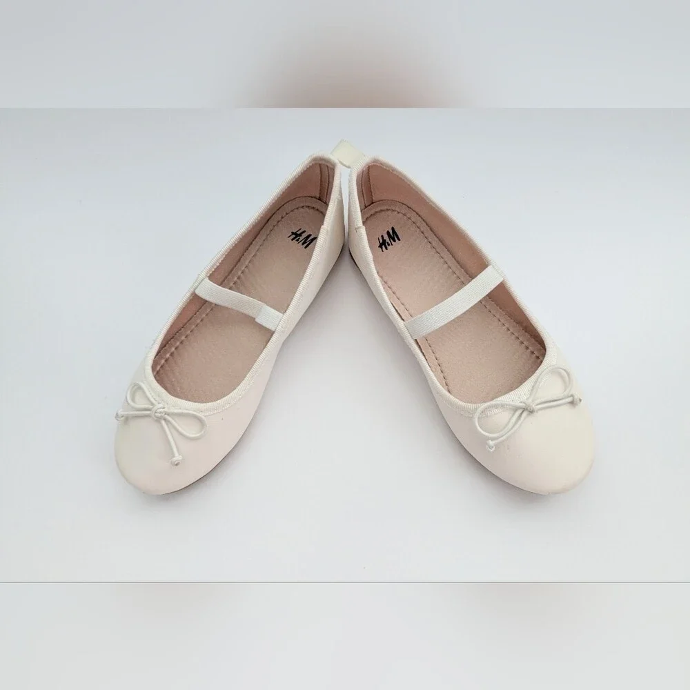 H&M Kids (Size 12-12.5) Off-White/Ivory Mary-Jane/Ballet Flats/Shoes